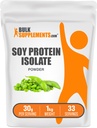 BulkSupplements.com Απομονωμένη σκόνη πρωτεΐνης σόγιας - Vegan Protein Powder, Unflavored - Pure & Gluten Free, 30g ανά Σερβίρισμα, 1kg (2,2 lbs) (πακέτο των 1)