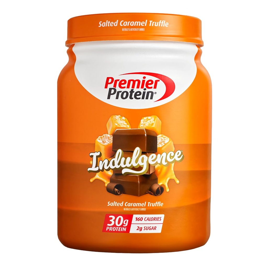 Premier Protein Indulgence Protein Powder, Αλμυρό Caramel Truffle, 30g Protein, 3g Sugar, Gluten Free (17 μερίδες)