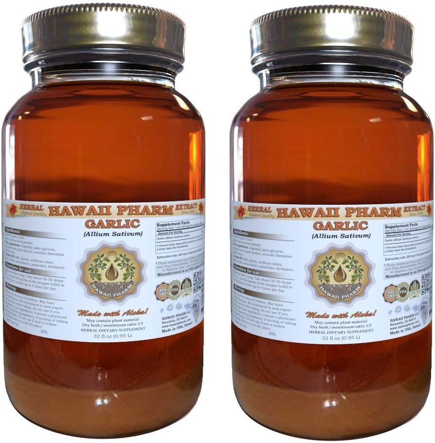 Hawaii Pharm Garlic (Allium sativum) Liquid Extract 2x32 Oz