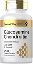 Doctor's Way Glucosamine Chondroitin MSM Turmeric | 200 Caplets | Complex Supplement for Adults | Non-GMO, Gluten Free