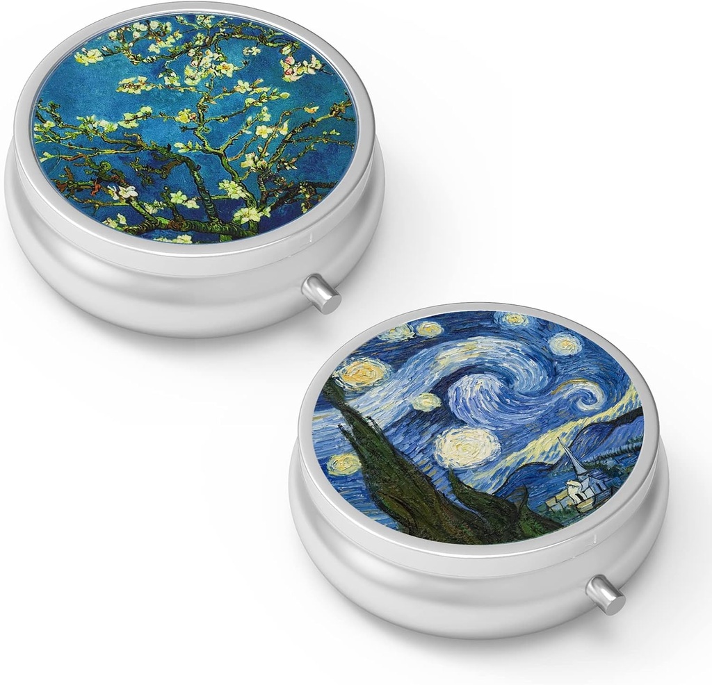 Κουτί χαπιών 3 Διαμέρισμα μικρή θήκη χαπιών, Portable for Pocket or Purse Pill Organizer Hipl Container Holder to Hold Vitamins, Medication, Fish Oil and Supplements(2PCS)