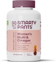 SmartyPants Γυναικεία Πολυβιταμίνες: Omega 3 Fish Oil (EPA/DHA), Methylfolate, CoQ10, Vitamin D3, C, Vitamin B12, B6, A, K & Zinc, Inositol, Gluten Free, 120 Count (20 Day Supply)