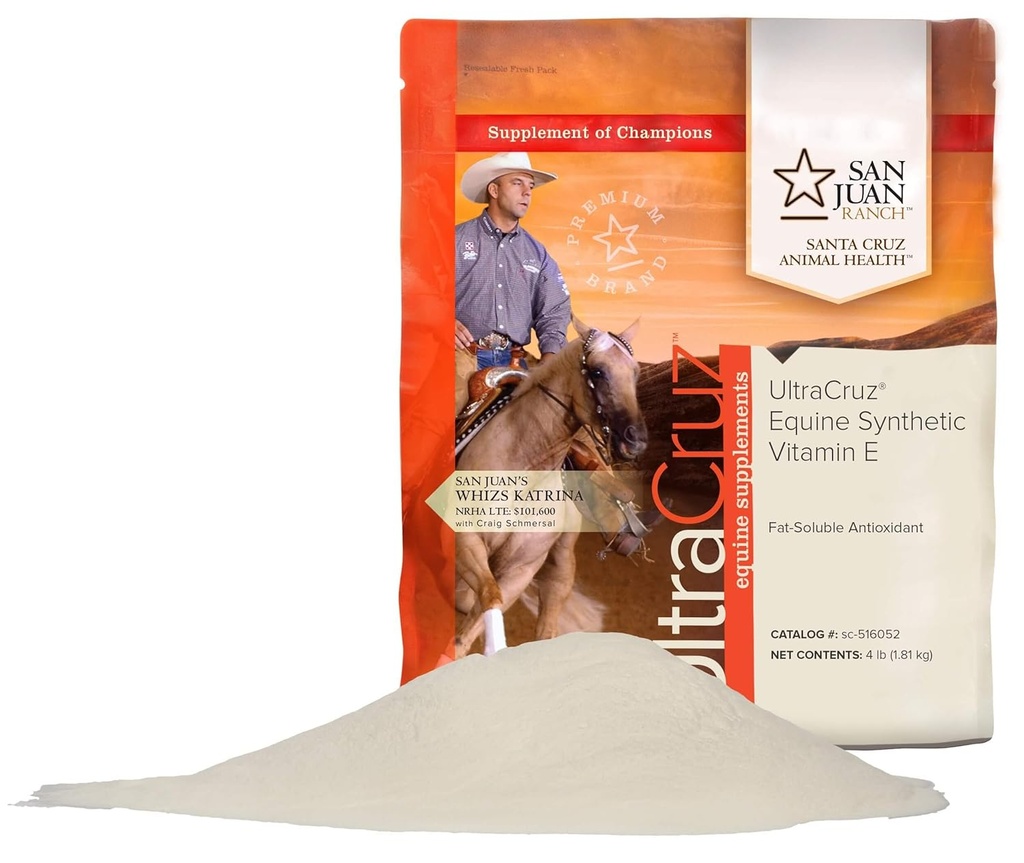 UltraCruz sc-516052 Equine Synthetic Vitamin E συμπλήρωμα για τα άλογα, 4 lb, σκόνη (112 Ημέρα προσφοράς)