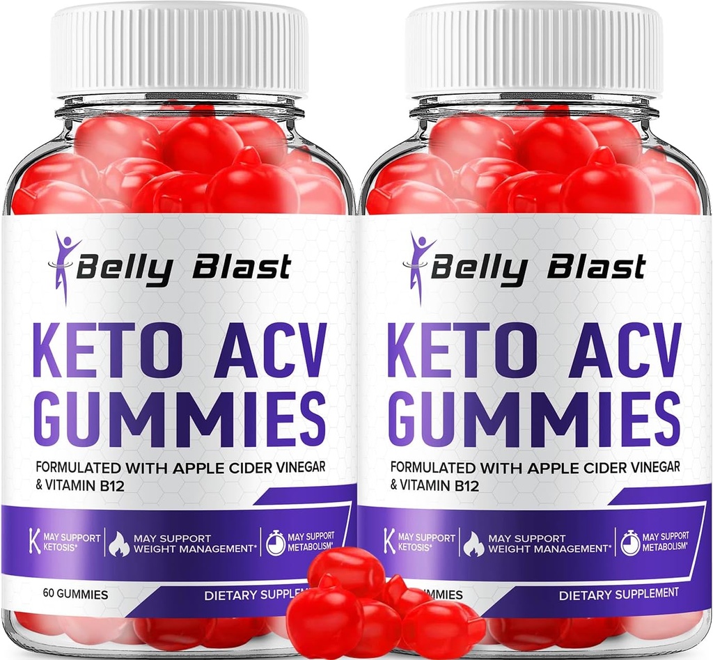 (2 Pack) Belly Blast Keto ACV Gummies - Advanced Formula Bely Blast Keto Plus ACV Gummies Apple Cider Vinegar, Διαχείριση βάρους, BelyBlast ACV Dietary Supplement Κριτικές Άνδρες Γυναίκες (120 Gummies)