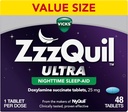 ZzzQuil ULTRA, Sleep Aid, Doxylamine ηλεκτρική 25mg, Βοηθήματα ύπνου για ενήλικες, Nighttime Sleep Aid, 48 δισκία
