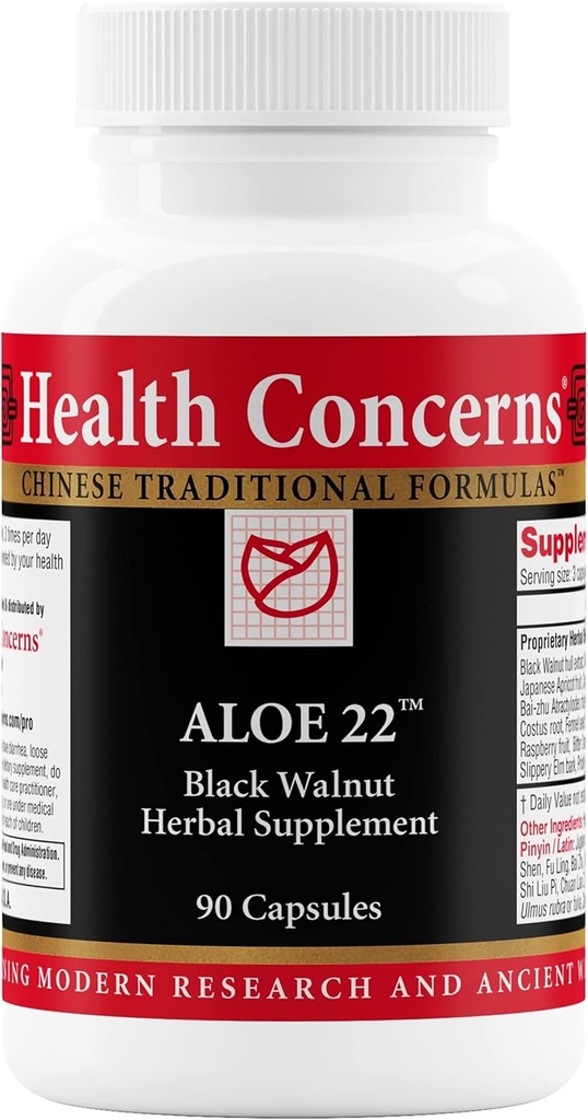 Αφορά την υγεία Aloe 22 – Digestive Support & Intestinal Cleanse – Δυσκοιλιότητα, Bloating & Parasite Detox Supplement – Black Walnut, Ginger, Myrobalan & Aloe Vera Herbal Formula – 90 Κάψουλες