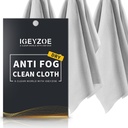 3 Pack Dry Anti Fog Cloth - Antifogging Cloth for Coated Eyeglasses with Masks Microfiber Cleaning Cloth Lens Wipe for Glasses, Screen, Goggles, Reuseable and Portable