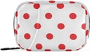 Naanle Red and White Polka Dots Pill Box 7 Day Case Bag Travel Organizer with Zipper Portable Weekly Compact Size for Vitamin Supplement Holder A Dots Red 4.6 x 3.14 x 1.88 Inch 0.12 kilograms