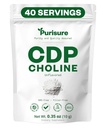 Choline σκόνη, 10g, CDP Choline συμπληρώματα που υποστηρίζουν την προσοχή, την εστίαση και την ενέργεια, Citicoline σκόνη για τη γνωστική λειτουργία, αυξάνει το κίνητρο και την παραγωγικότητα, 40 υπηρεσίες