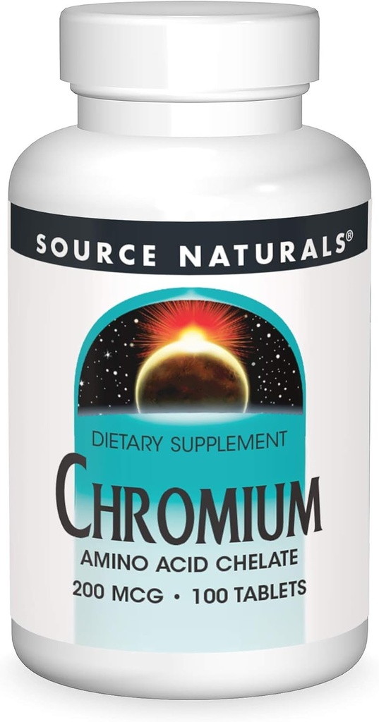 Source Naturals, Inc. Chromium Chelate 200mcg 100 Tablet