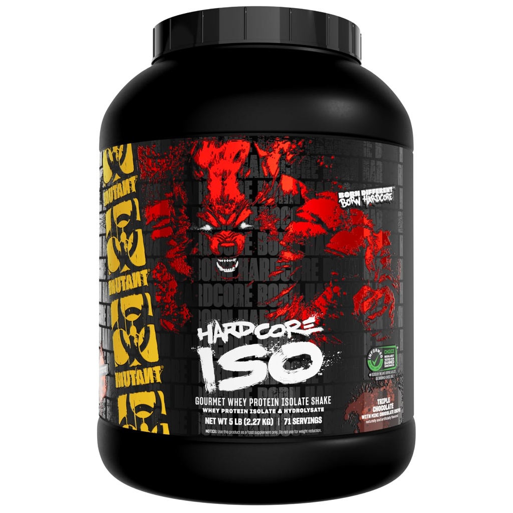 Mutant ISO Surge Whey Protein Isolate Powder Acts Fast to Help Recover, Build Muscle, Bulk and Strength, 5 LB - Τριπλή σοκολάτα