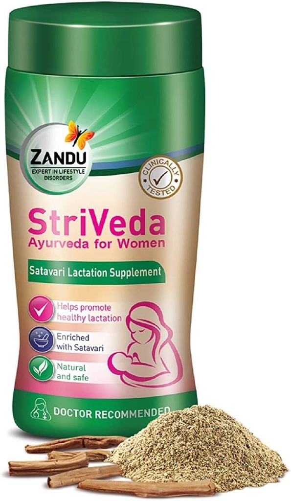 Zandu StriVeda Satavari Lactation Supplement for Increasing Breast Milk Supply- 420g