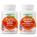 Παιδιά Iron 10mg + Βιταμίνη C Μασώμενα + Βιταμίνη D3 1000 IU Μασώμενα Bundle