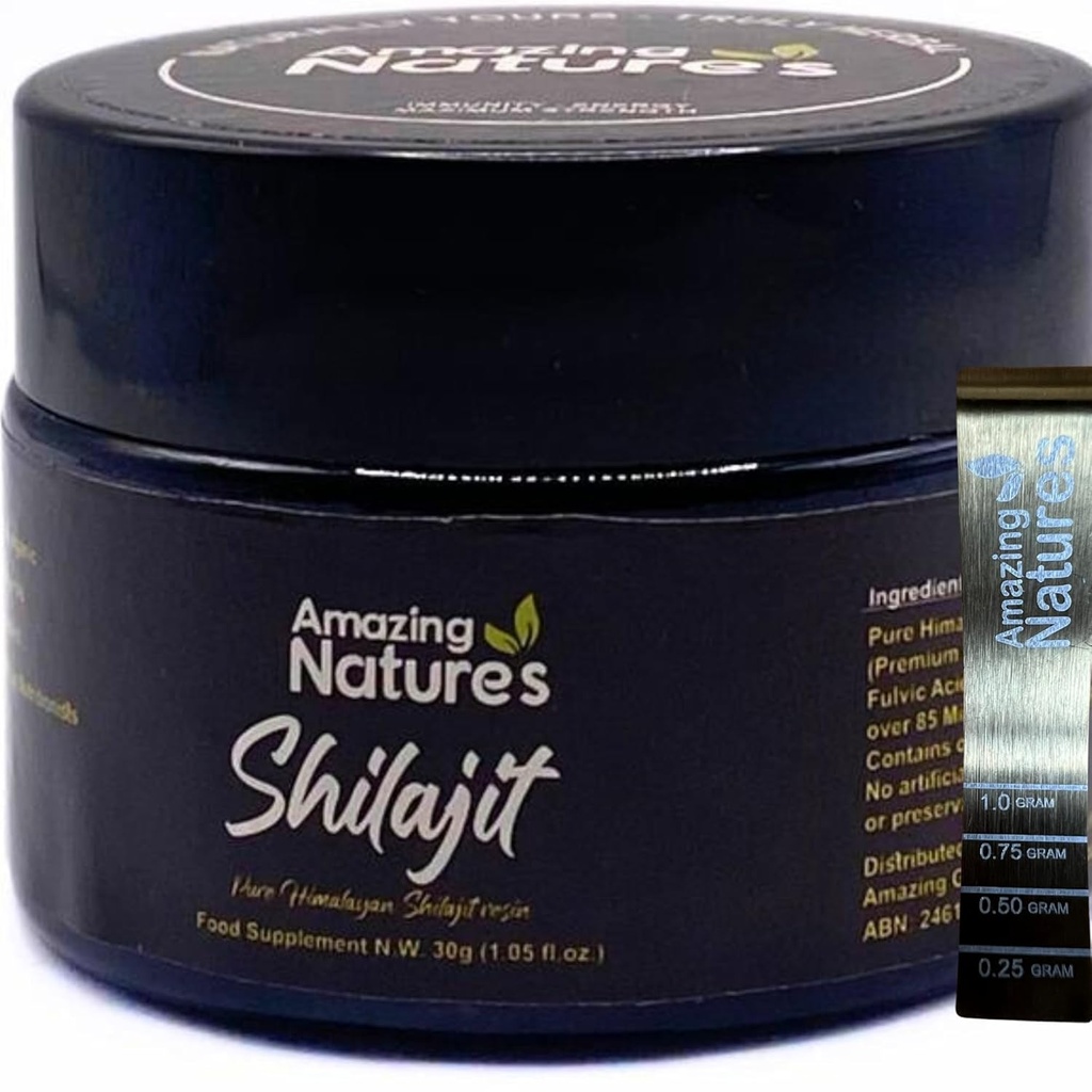 Pure Imalayan Shilajit Resin – 500mg υψηλής ισχύος οργανικό συμπλήρωμα για την ενέργεια, ανοσοποιητική υποστήριξη & εστίαση 