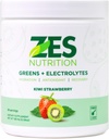 Πράσινοι + ηλεκτρολύτες, Kiwi Flavor Φράουλα, Vegan, μη-GMO, Πράσινη σκόνη, καθημερινή πράσινη ενίσχυση, συμπλήρωμα σκόνης λαχανικών, οργανικά ηλεκτρολύτες, ανάκτηση & υποστήριξη, smoothie Mix