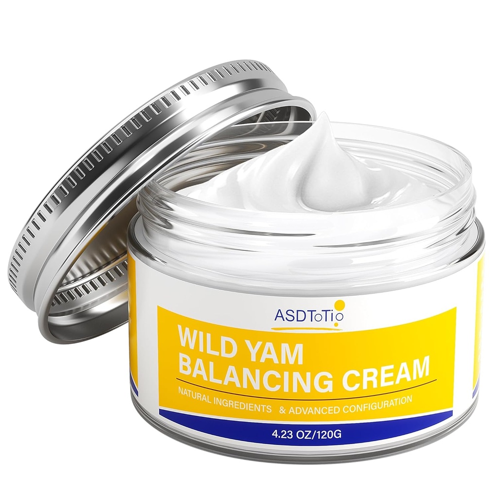 Wild Yam Balancing Cream- Βιολογική κρέμα εξισορρόπησης για PMS & Εμμηνόπαυση, Φυσική κρέμα εξισορρόπησης για γυναίκες, 3,5 FL OZ