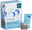 Fx Chocolate Exhale - Χαλαρωτική σοκολάτα συμπλήρωμα για την υποστήριξη ηρεμίας + αντίδραση στρες - Ζάχαρη δωρεάν Cacao με 100mg GABA + 100mg L-Θεανίνη - Keto Dark Chocolate - Vegan + μη-GMO (Πλαίσιο των 15)