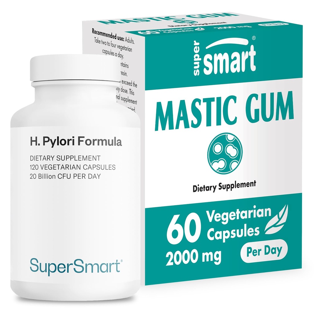 Supersmart - H. Pylori Formula Bundle (Ολοκληρωμένη Δράση) - Probiotic L. Reuteri w/Mastic Gum 