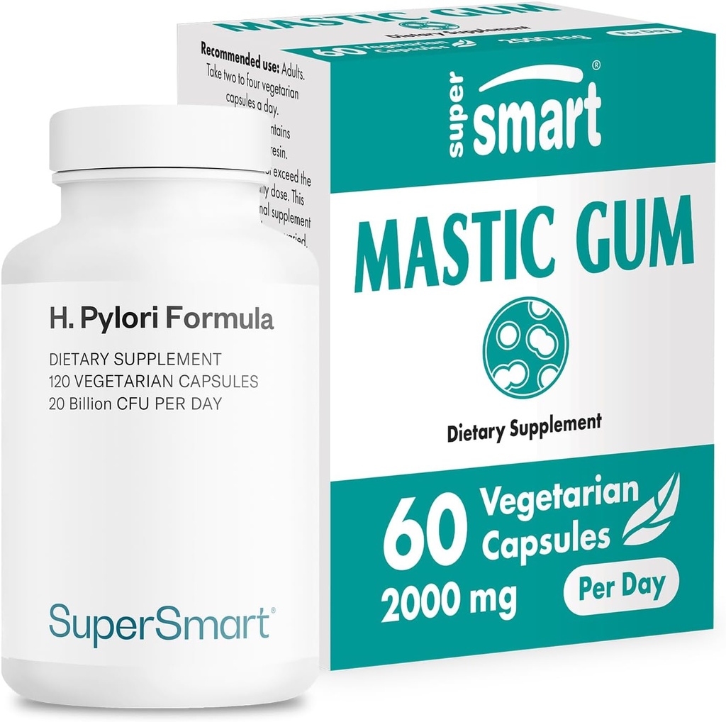 Supersmart - H. Pylori Formula Bundle (Ολοκληρωμένη Δράση) - Probiotic L. Reuteri w/Mastic Gum 