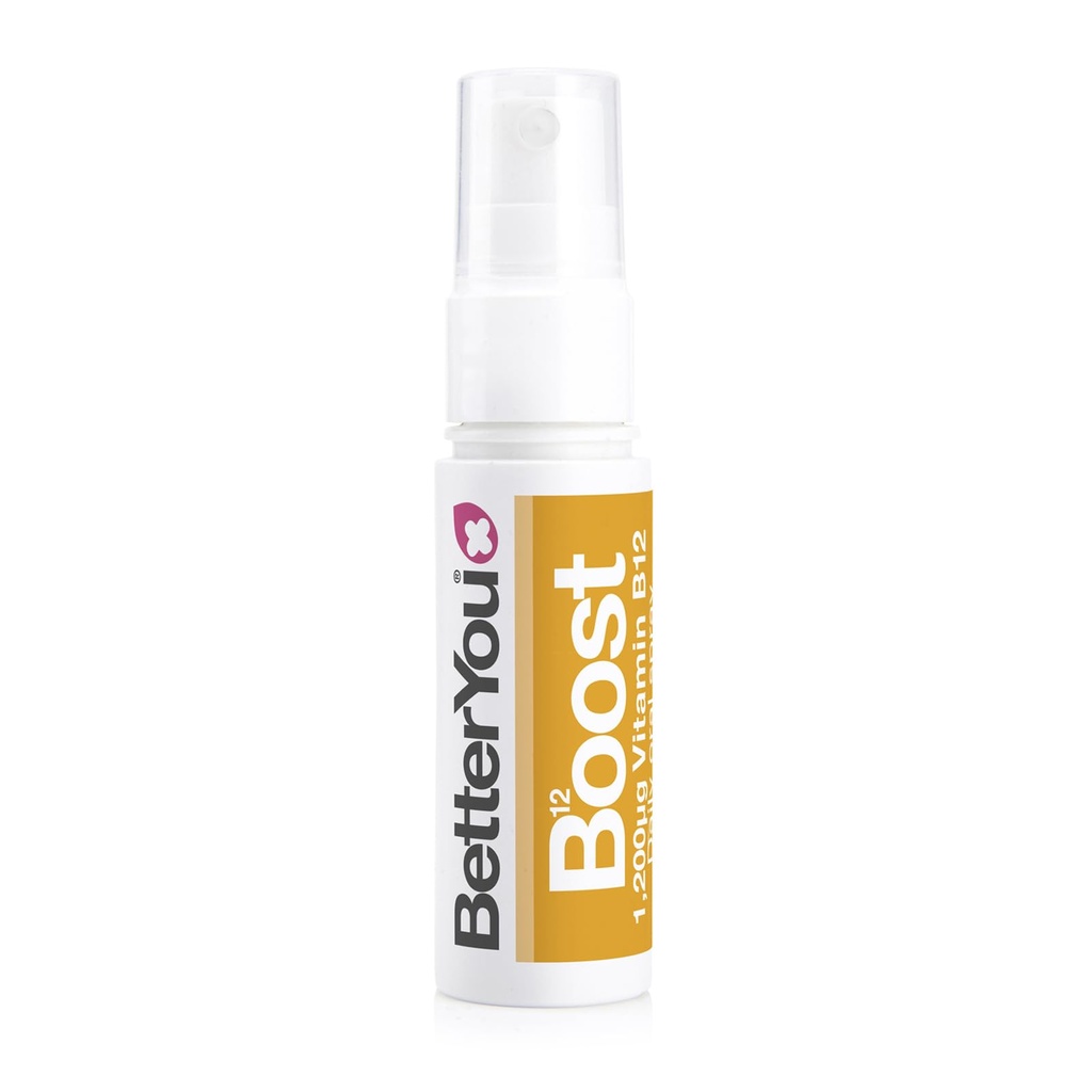 BetterYou Boost Vitamin B12 στοματικό σπρέι - Φυσικό συμπλήρωμα υγρού - σπρέι βιταμίνης για την καθημερινή πρόσληψη B12 - Πράσινο τσάι και χρώμιο - 0,85 oz