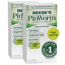 REESE'S PINWORM Medicine Liquid for Entile Family, Full Prescription Strength, 2 Oz, # 1 Γιατρός Συνιστάται εφάπαξ δόση Pyrantel Pamoate Dewormer για Ενήλικες & Παιδιά Ηλικίες 2+, Μπανάνα Γεύση