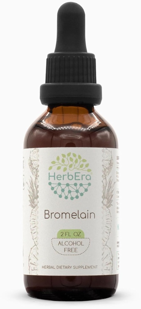 Bromelain B60 Herbal Extract Tincture, Super-Concentrated Wildcrafted Bromelain, Ανανάς (Ananas comosus) (2 fl oz)