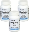 MAJOR MagDelay Magnesium Chloride 64 mg - Συμπλήρωμα μαγνησίου καθυστερημένης αποδέσμευσης - Συμπλήρωμα διατροφής - 60 δισκία (3 Συσκευασία)