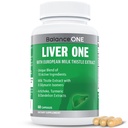 Balance ONE Liver Support Supplement with Milk Thistle, Dandelion Root Extract & Molybdenum – Liver Health & Detox Support – Vegan Capsules, 1 Month Supply – Liver One