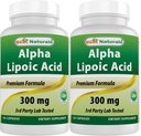 Best Naturals Alpha Lipoic Acid 300 mg 120 Κάψουλες (120 Count (Pack of 2))