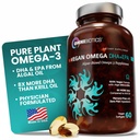OmniBiotics Vegan Omega 3 DHA συμπλήρωμα EPA – MD-πιστοποιημένο προγεννητικό συμπλήρωμα με 8X Περισσότερα DHA Than Krill Oil, Fish-Free, Non-GMO – 60 Vegan κάψουλες