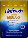 Ανανέωση Optive Mega-3 Lubricant Single-Use Αποστειρωμένα Δοχεία Οφθαλμικές σταγόνες 30 ea (Pack of 3)