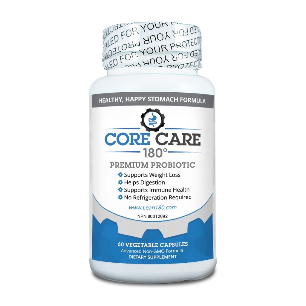 Best Probiotics για την υγεία των ορνίθων άνδρες και γυναίκες, όλα τα φυσικά συμπλήρωμα, βοηθά Digestion, Mood, Bloating, δυσκοιλιότητα, αέριο (30 ημέρα εφοδιασμού) Core Care 180