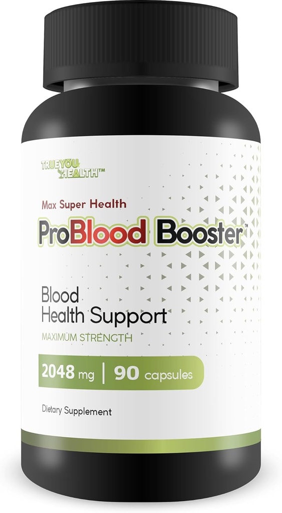 Max Super Health Pro Blood Booster - Blood Health Support Supplement - Προώθηση Ισορροπημένης Υγείας & Ροής Αίματος - Βοήθεια Κυκλοφορική Υγεία - Υποστήριξη Υγιής Αιμοφόρο Σκάφος & Καρδιαγγειακή Λειτουργία