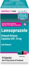 HealthCareAisle Lansoprazole 15 mg - 14 Κάψουλες Καθυστέρησης- Απέλασης - Οξύ Μειωτήρα, Θεραπεία Συχνών Καψίματος
