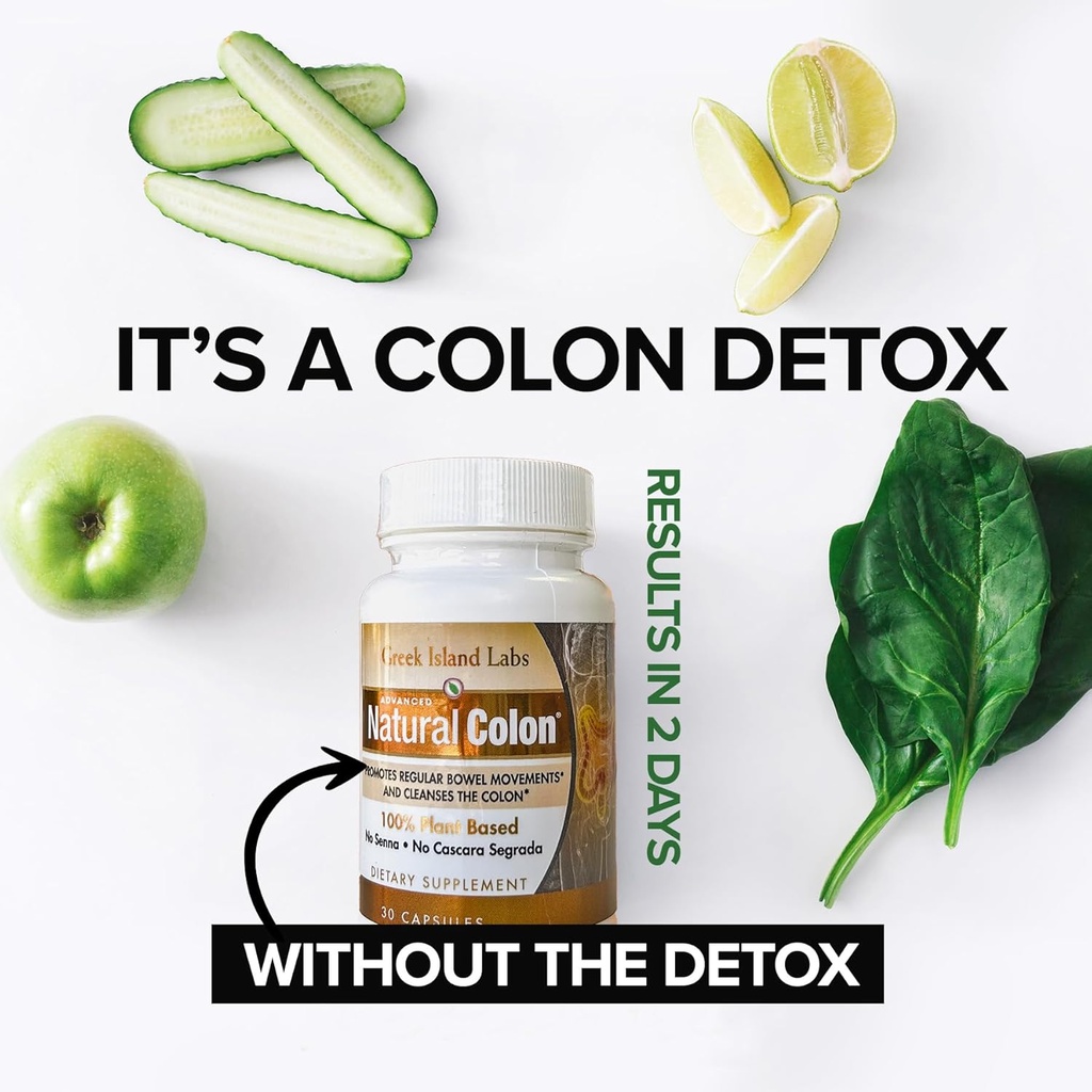 Natural Colon Cleanse Συμπληρώματα – 30-Day Supply – Gentle Digestive Detox – Βοηθά στη μείωση του αερίου, Bloating & Δυσκοιλιότητα – Υποστηρίζει υγιή λειτουργία Gut