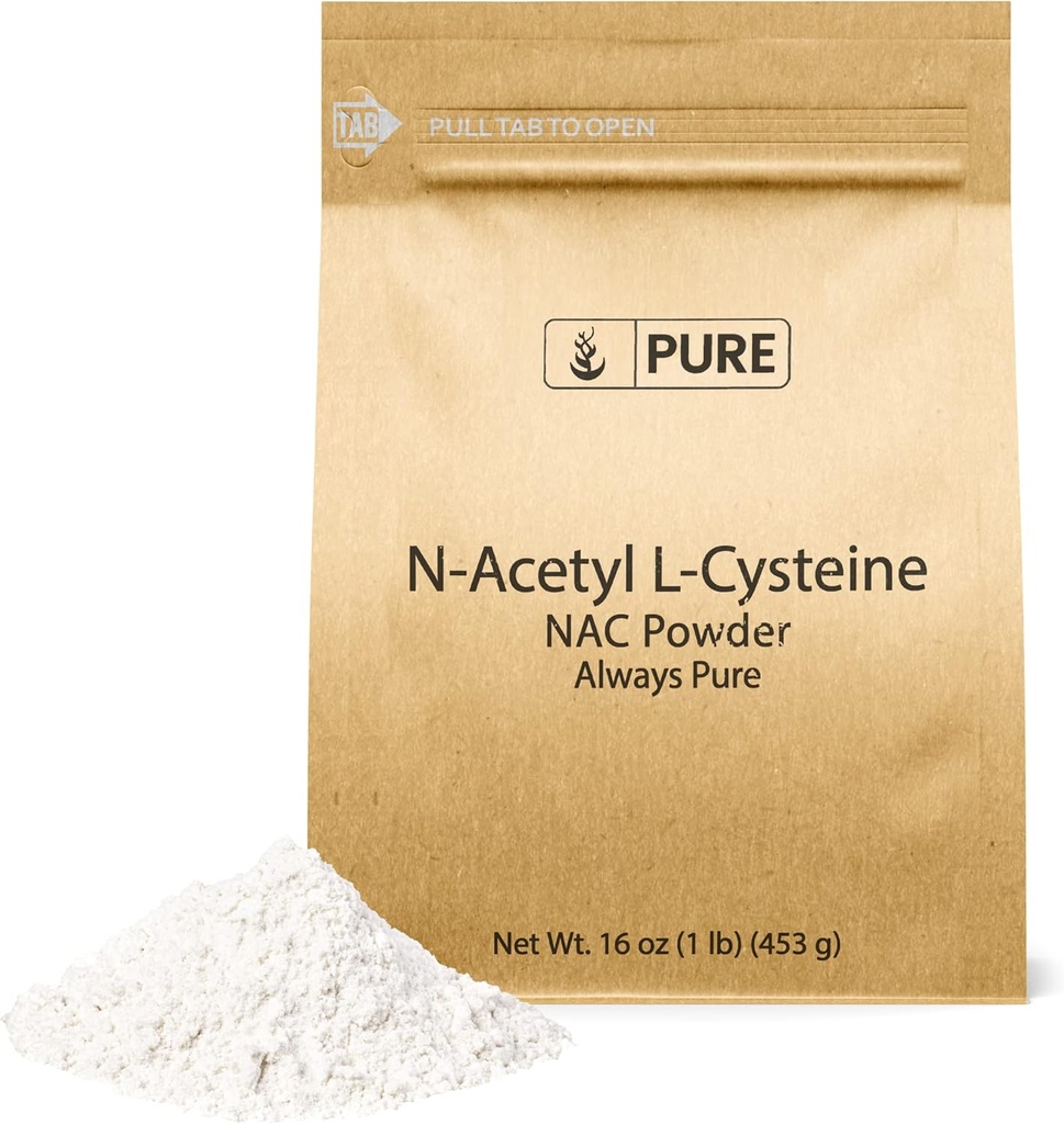 ΑΡΩΜΑΤΙΚΑ ΑΡΧΙΚΑ ΣΥΣΤΑΤΙΚΑ NAC N-Acetyl L-Cysteine Powder (1 lb) Εργαστήριο Επαληθευμένο, Πάντα Αγνό, Χωρίς Γέμισμα