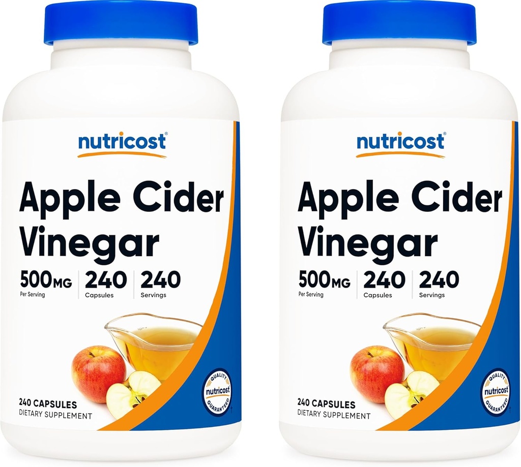 Nutricost μηλίτης 500mg, 240 κάψουλες για χορτοφάγους - Φυσικό, μη ΓΤΟ, και χωρίς γλουτένη (2 φιάλες)