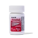 Major Ferosul - Σιδήρου Sulfate 325mg Δισκία με 65mg Στοιχειακού σιδήρου - Συμπλήρωμα σιδήρου για γυναίκες, άνδρες - κόκκινο - 100 δισκία - Συσκευασία του 1