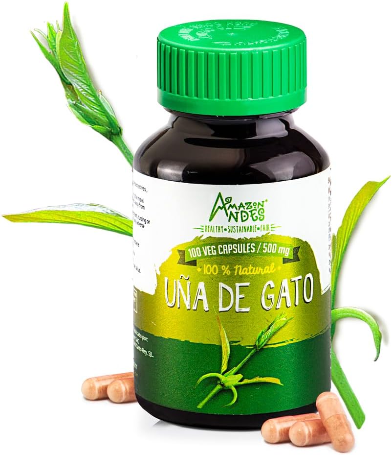 Claw (Uncaria Tormentosa) Κάψουλες l 1000mg ανά Σερβίροντας superfood l Αρώματα, ανοσοποιητικά και καρδιοαγγειακά συστήματα Υποστηρικτής l Vegan Pills l Βιώσιμα που προέρχονται από την Uña de Gato l Andes
