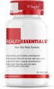 BeautyFit BeautyEssentials Hair-Skin-Nails Formula Capsules - Formulated with Vitamins and Antioxidants - Increases Strength of Hair, Skin, Nails - Provides Biotin, Zinc, Hyaluronic Acid - 90 Count