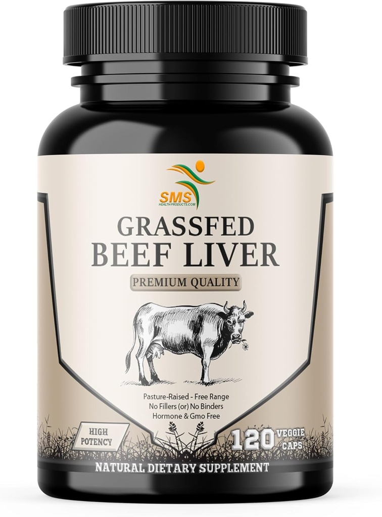 Grass Fed Αποξηραμένες κάψουλες βοείου κρέατος (120 χάπια, 480-500mg το καθένα) - Φυσικός σίδηρος, βιταμίνη Α, Β12 για την ενέργεια - Ανθρωποειδής πάστα που αυξάνεται χωρίς λιπαρά χωρίς ορμόνες ή χημικά