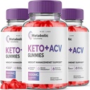 rize labs (Pack of 3 Metabolic Solutions Keto+ACV Gummies for Advanced Weight Loss, Advanced Formula Supplement, Reviews (180 Gummies)