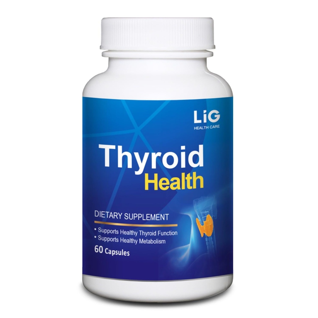 LIG Thyroid Health - Φυσικό βοτανικό συμπλήρωμα - Συρρίκνωση Θυρεοειδή Κύβοι και Οζίδια - Ισορροπία Ορμονών Επίπεδα - Αγιόκλημα Λουλούδι