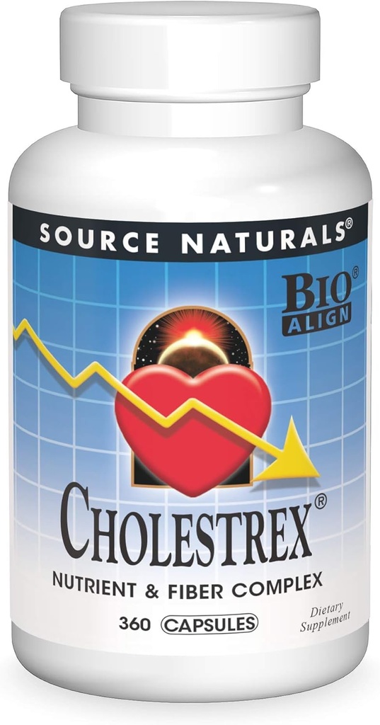 Source Naturals Cholestrex - Nutrient & Fiber Complex Υποστηρίζει υγιή επίπεδα χοληστερόλης - 360 κάψουλες
