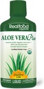 Χώρα Ζωή Realfood Organics Liquid Aloe Vera Plus - Υποστηρίζει Digestive Health & Immune System - με Slippery Elm, Ginger, Turmeric, Peppermint - Organic ACTIValoe, Qmatrix Process - 32 oz