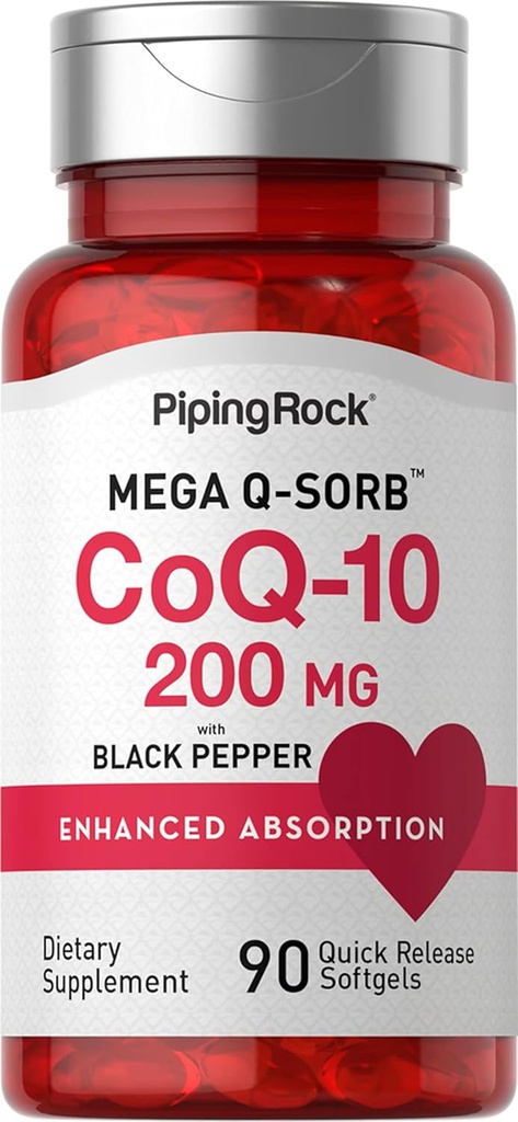 Piping Rock CoQ10 200mg Softgels 