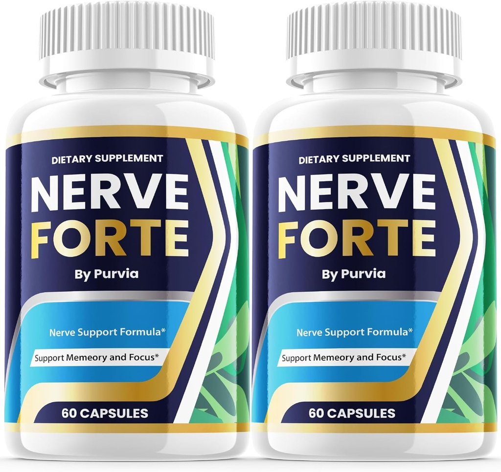 (2 Pack) Νεύρα χάπια Forte, Nerve Forte κάψουλες Advanced Formula δύναμη για τη συνολική υποστήριξη ευεξίας, Nerve Forte Κριτικές, Nerveforte μέγιστη απόδοση Υποστήριξη συμπλήρωμα βιταμίνης (120 κάψουλες)
