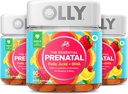 Olly προγεννητική πολυβιταμίνη Gummy, Φολικό οξύ, βιταμίνη D, Omega DHA, Chewable συμπλήρωμα, 60 Gummies Εσπεριδοειδή 3 Count