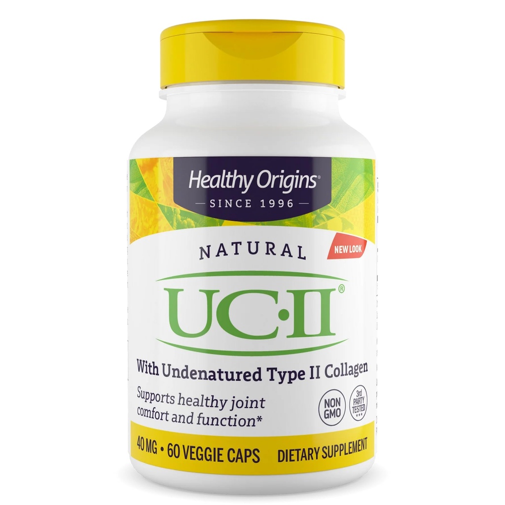 Υγιεινή προέλευση UC-II 40 mg (μη μετουσιωμένο κολλαγόνο τύπου ΙΙ, μη ΓΤΟ, χωρίς γλουτένη, κοινή υποστήριξη), 60 καπάκια λαχανικών
