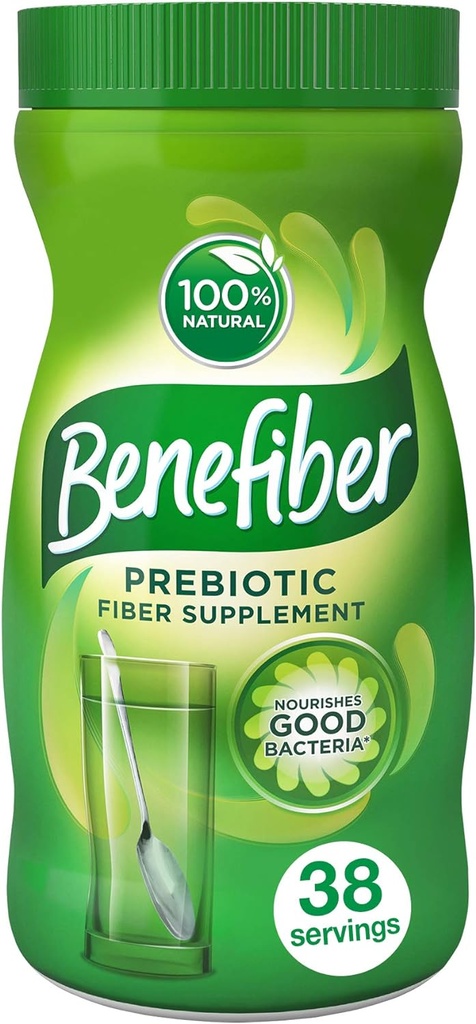 Beneiber Καθημερινή Prebiotic Διατροφική Fiber Supplement Powder for Digestive Health, 100% Φυσικό, Διαυγές και χωρίς γεύση, 38 μερίδες / 5.4 ουγγιές